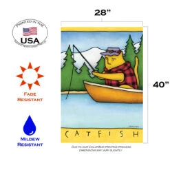 Fishing 'Catfish' Outdoor House Flag 40' X 28" -PatioVibe Shop dtol109783 3 85148.1682374907