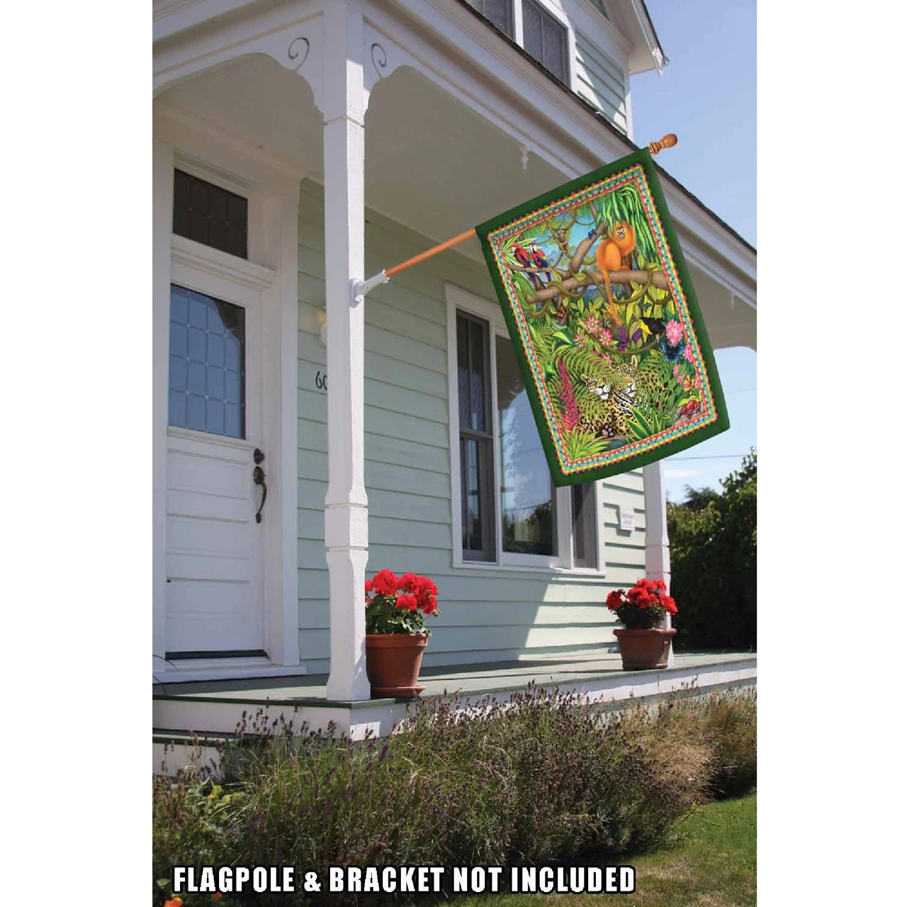 Jungle Animal Outdoor House Flag 40' X 28" 2 Jungle Animal Outdoor House Flag 40' X 28" - Image 2