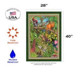 Jungle Animal Outdoor House Flag 40' X 28" 7 Jungle Animal Outdoor House Flag 40' X 28" -PatioVibe Shop dtol109787 3 38397.1682374831