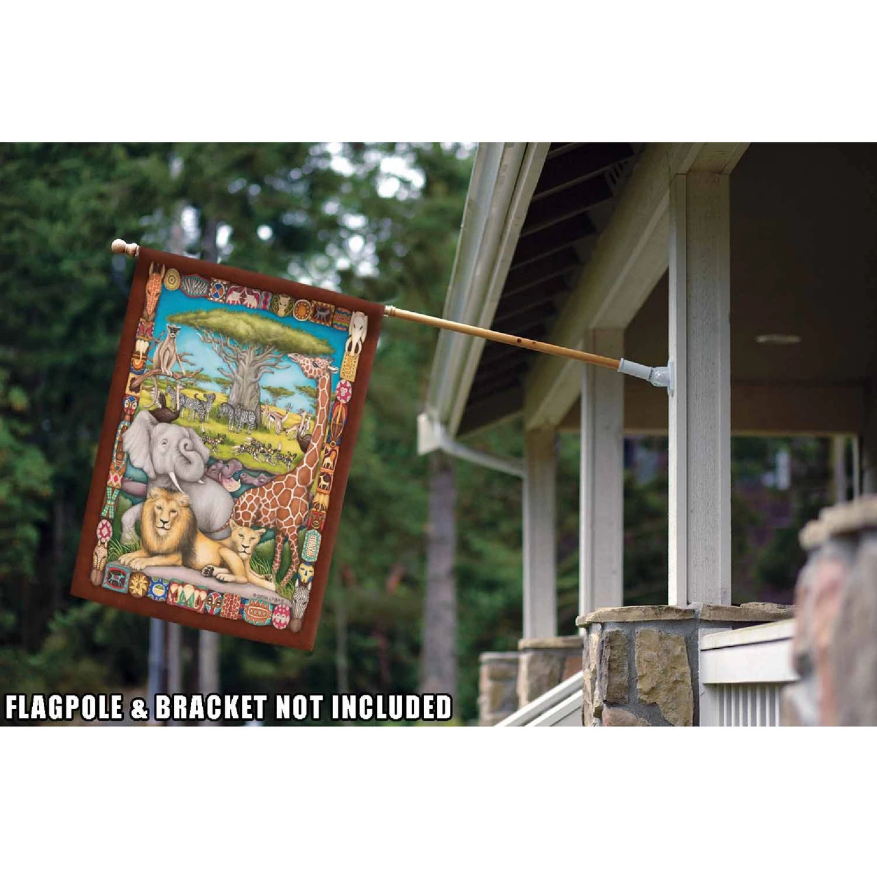 Africa Safari Outdoor House Flag 40" X 28" 2 Africa Safari Outdoor House Flag 40" X 28" - Image 2