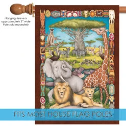 Africa Safari Outdoor House Flag 40" X 28" 9 Africa Safari Outdoor House Flag 40" X 28" -PatioVibe Shop dtol109788 5 41141.1682374835