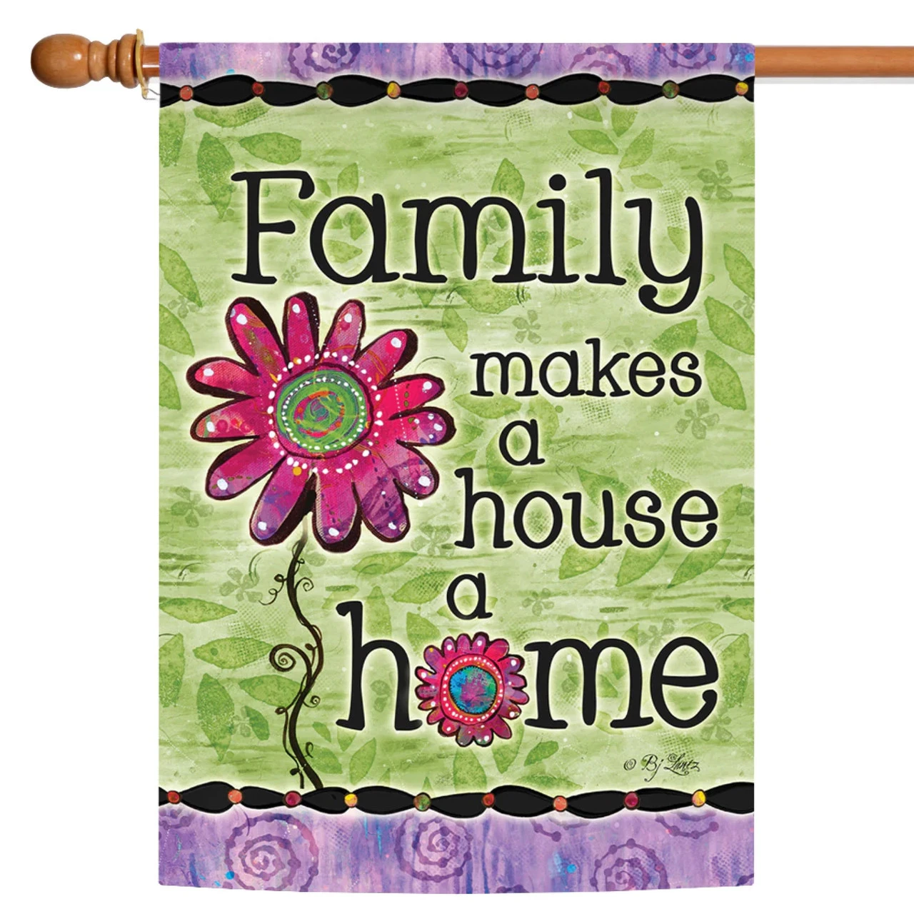 Beautiful Flower 'Family Makes A House A Home' Outdoor House Flag 40" X 28" 1 Beautiful Flower 'Family Makes A House A Home' Outdoor House Flag 40" X 28"