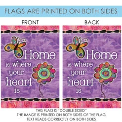 Butterfly And Flower 'Home Is Where Your Heart Is' Outdoor House Flag 40" X 28" 8 Butterfly And Flower 'Home Is Where Your Heart Is' Outdoor House Flag 40" X 28" -PatioVibe Shop dtol109794 4 45962.1682374813