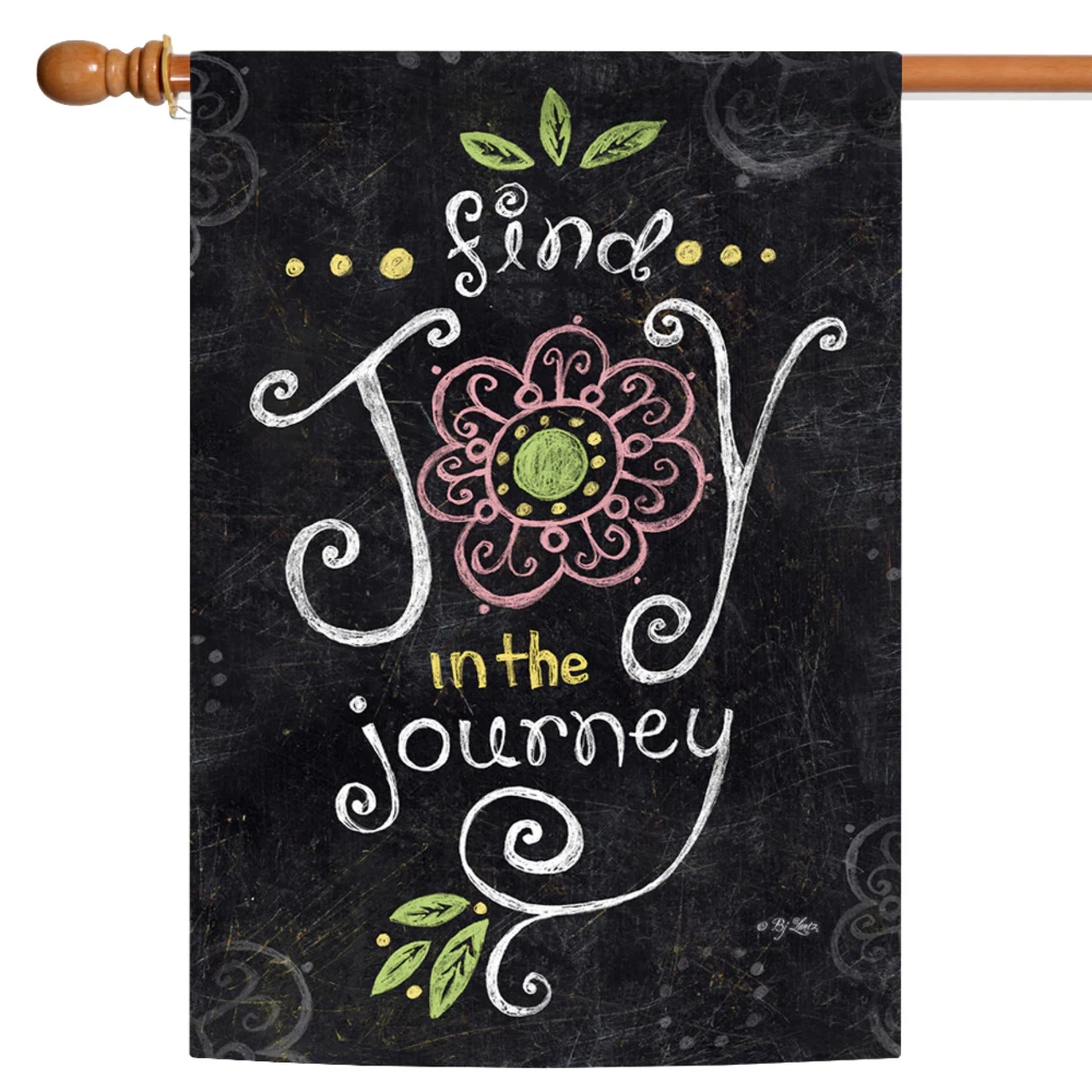 Chalkboard 'Find Joy In The Journey' Outdoor House Flag 40" X 28" 1 Chalkboard 'Find Joy In The Journey' Outdoor House Flag 40" X 28"