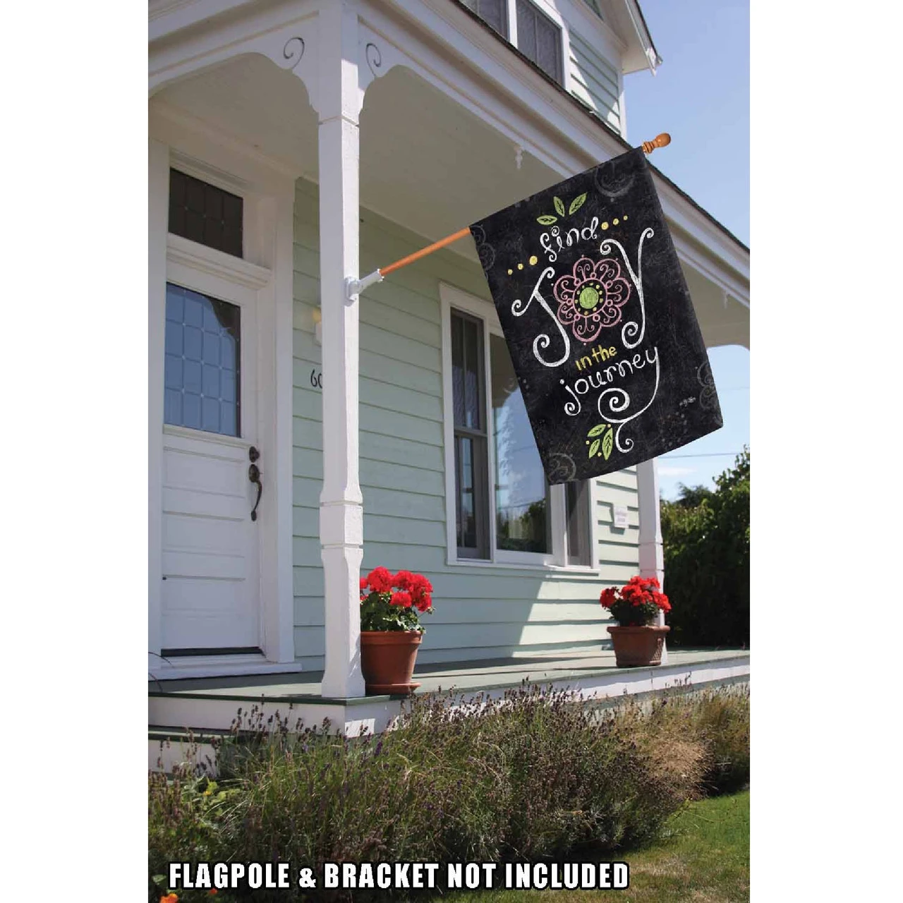 Chalkboard 'Find Joy In The Journey' Outdoor House Flag 40" X 28" 2 Chalkboard 'Find Joy In The Journey' Outdoor House Flag 40" X 28" - Image 2