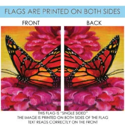 Butterfly And Flower Outdoor House Flag 40" X 28" 8 Butterfly And Flower Outdoor House Flag 40" X 28" -PatioVibe Shop dtol109812 4 76727.1682372268
