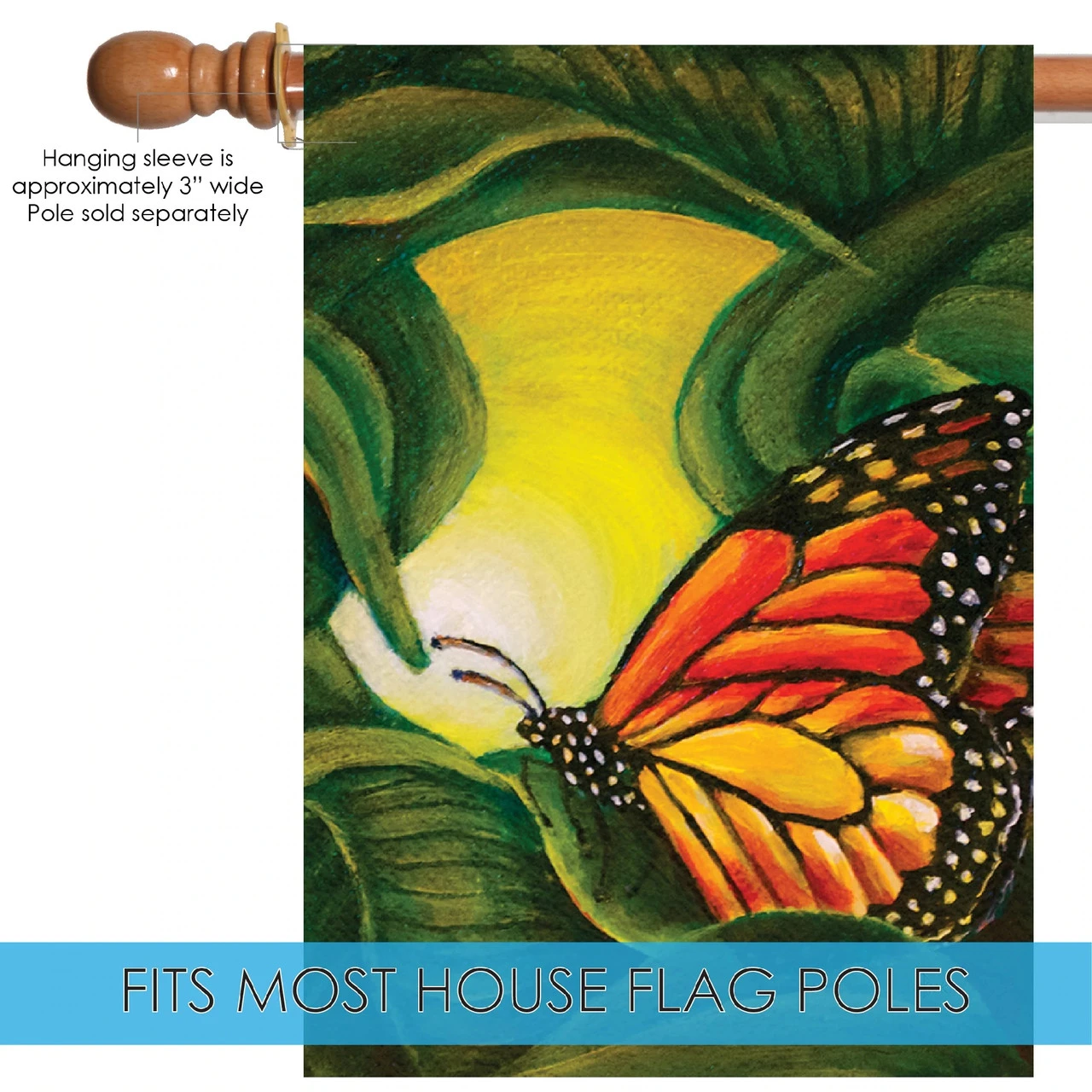Beautiful Butterfly Outdoor House Flag 40" X 28" 5 Beautiful Butterfly Outdoor House Flag 40" X 28" - Image 5