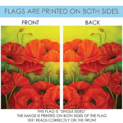 Beautiful Poppy Outdoor House Flag 40" X 28" -PatioVibe Shop dtol109815 4 63724.1682374843