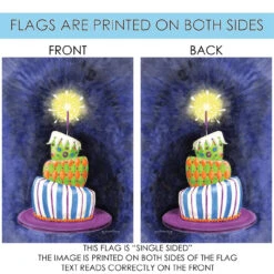 Sparkling Birthday Present Cake Outdoor House Flag 40" X 28" 8 Sparkling Birthday Present Cake Outdoor House Flag 40" X 28" -PatioVibe Shop dtol109818 4 65125.1682374833
