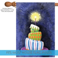 Sparkling Birthday Present Cake Outdoor House Flag 40" X 28" 9 Sparkling Birthday Present Cake Outdoor House Flag 40" X 28" -PatioVibe Shop dtol109818 5 58763.1682374833