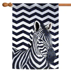 Chevron Zebra Outdoor House Flag 40" X 28"