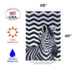 Chevron Zebra Outdoor House Flag 40" X 28" 7 Chevron Zebra Outdoor House Flag 40" X 28" -PatioVibe Shop dtol109823 3 89509.1682374807