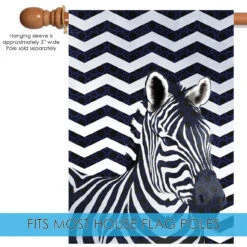 Chevron Zebra Outdoor House Flag 40" X 28" 9 Chevron Zebra Outdoor House Flag 40" X 28" -PatioVibe Shop dtol109823 5 37052.1682374807