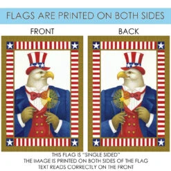 Uncle Eagle Sam Patriotic Outdoor House Flag 40" X 28" -PatioVibe Shop dtol109827 4 65505.1682374788