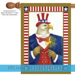 Uncle Eagle Sam Patriotic Outdoor House Flag 40" X 28" -PatioVibe Shop dtol109827 5 81019.1682374788