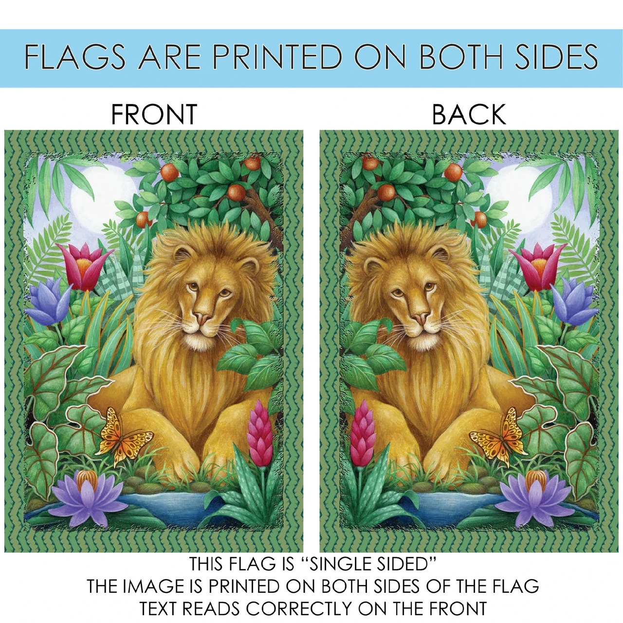Lion Lounging On A Tree Outdoor House Flag 40" X 28' 4 Lion Lounging On A Tree Outdoor House Flag 40" X 28' - Image 4