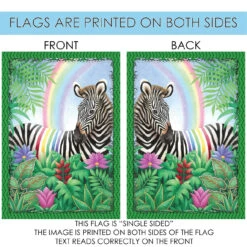 Rainbow And Zebra Outdoor House Flag 40" X 28" 8 Rainbow And Zebra Outdoor House Flag 40" X 28" -PatioVibe Shop dtol109832 4 73618.1682374772