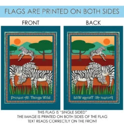 Zebra 'Protect All Things Wild' Outdoor House Flag 40" X 28" 8 Zebra 'Protect All Things Wild' Outdoor House Flag 40" X 28" -PatioVibe Shop dtol109840 4 10087.1682374762