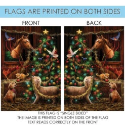 Christmas Barn Outdoor House Flag 40" X 28" 8 Christmas Barn Outdoor House Flag 40" X 28" -PatioVibe Shop dtol201010479 4 86151.1682374998