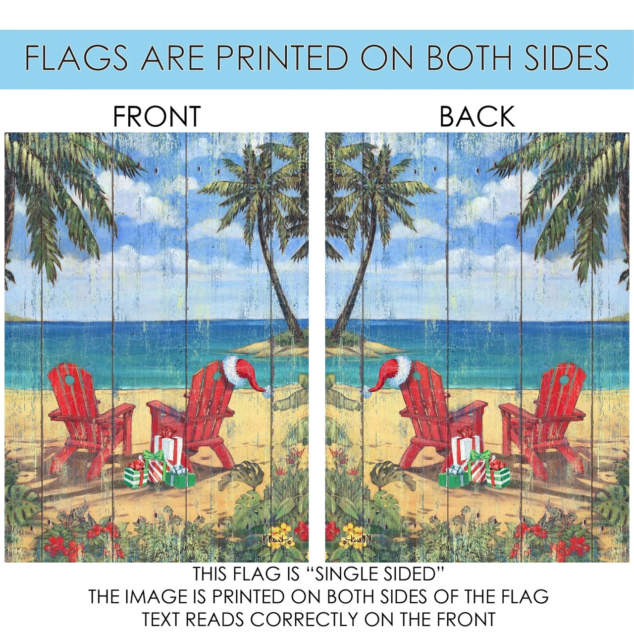 Christmas Paradise Outdoor House Flag 40" X 28" 4 Christmas Paradise Outdoor House Flag 40" X 28" - Image 4