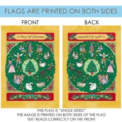 Twelve Days Of Christmas Outdoor House Flag 28" X 40" 8 Twelve Days Of Christmas Outdoor House Flag 28" X 40" -PatioVibe Shop dtol20109667 4 48419.1682372981