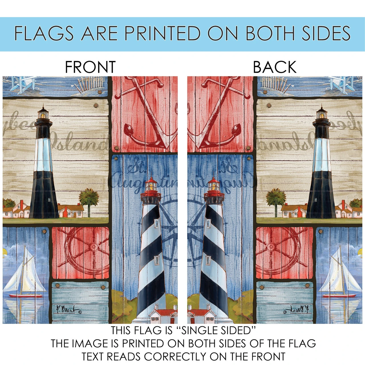 Rustic Boater's Collage Outdoor House Flag 40" X 28" 4 Rustic Boater's Collage Outdoor House Flag 40" X 28" - Image 4