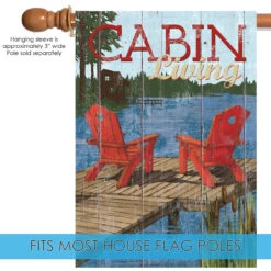 Rustic Cabin Living Outdoor House Flag 40" X 28" 9 Rustic Cabin Living Outdoor House Flag 40" X 28" -PatioVibe Shop dtol 1010006 5 62502.1683079674