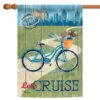 Let's Cruise Rustic Outdoor House Flag 40" X 28"