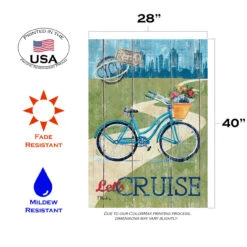 Let's Cruise Rustic Outdoor House Flag 40" X 28" 7 Let's Cruise Rustic Outdoor House Flag 40" X 28" -PatioVibe Shop dtol 1010008 3 86481.1683079694