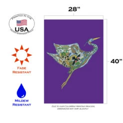 Animal Spirits Heron In Flight Outdoor House Flag 40" X 28" 7 Animal Spirits Heron In Flight Outdoor House Flag 40" X 28" -PatioVibe Shop dtol 1010042 3 02047.1683108399
