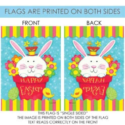 Blue And White Peeping Bunny Outdoor House Flag 28" X 40" 8 Blue And White Peeping Bunny Outdoor House Flag 28" X 40" -PatioVibe Shop dtol 1010059 4 83684.1683066436