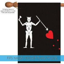 Black And White Jolly Roger Halloween Outdoor House Flag 40" X 28" 9 Black And White Jolly Roger Halloween Outdoor House Flag 40" X 28" -PatioVibe Shop dtol 1010091 5 83176.1683558238