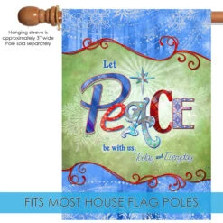 Green And Blue Peace Be With Us Outdoor House Flag 40" X 28" 9 Green And Blue Peace Be With Us Outdoor House Flag 40" X 28" -PatioVibe Shop dtol 1010114 5 74526.1683587595