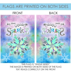 Blue And Purple Sparkle Snowflake Christmas Outdoor House Flag 40" X 28" 8 Blue And Purple Sparkle Snowflake Christmas Outdoor House Flag 40" X 28" -PatioVibe Shop dtol 1010118 4 87073.1683587575