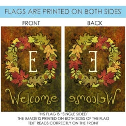 Green And Yellow Fall Wreath Monogram E Outdoor House Flag 28" X 40" 8 Green And Yellow Fall Wreath Monogram E Outdoor House Flag 28" X 40" -PatioVibe Shop dtol 1010146 4 81480.1682977733