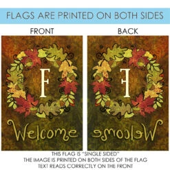 Green And Yellow Fall Wreath Monogram F Outdoor House Flag 28" X 40" 8 Green And Yellow Fall Wreath Monogram F Outdoor House Flag 28" X 40" -PatioVibe Shop dtol 1010147 4 55418.1682977752