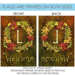 Green And Yellow Fall Wreath Monogram L Outdoor House Flag 28" X 40" 8 Green And Yellow Fall Wreath Monogram L Outdoor House Flag 28" X 40" -PatioVibe Shop dtol 1010153 4 63114.1682977759