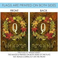 Green And Yellow Fall Wreath Monogram Q Outdoor House Flag 28" X 40" 8 Green And Yellow Fall Wreath Monogram Q Outdoor House Flag 28" X 40" -PatioVibe Shop dtol 1010158 4 86536.1682977761