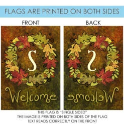 Green And Yellow Fall Wreath Monogram S Outdoor House Flag 28" X 40" 8 Green And Yellow Fall Wreath Monogram S Outdoor House Flag 28" X 40" -PatioVibe Shop dtol 1010160 4 32825.1682977738