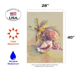 Beige And Red Waterfront Conch Outdoor House Flag 28" X 40" 7 Beige And Red Waterfront Conch Outdoor House Flag 28" X 40" -PatioVibe Shop dtol 1010197 3 37268.1683152533