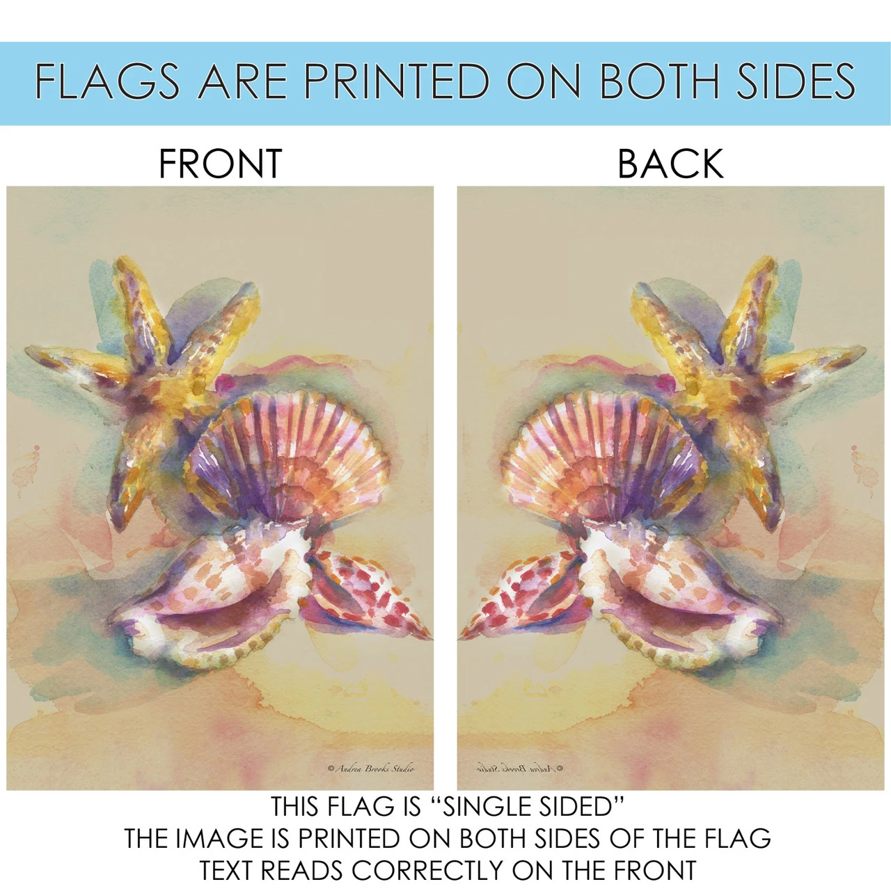 Beige And Red Waterfront Conch Outdoor House Flag 28" X 40" 4 Beige And Red Waterfront Conch Outdoor House Flag 28" X 40" - Image 4