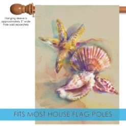 Beige And Red Waterfront Conch Outdoor House Flag 28" X 40" 9 Beige And Red Waterfront Conch Outdoor House Flag 28" X 40" -PatioVibe Shop dtol 1010197 5 17625.1683152534