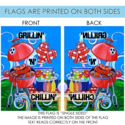 Blue And Red Grillin' N Chillin' Outdoor House Flag 28" X 40" 8 Blue And Red Grillin' N Chillin' Outdoor House Flag 28" X 40" -PatioVibe Shop dtol 1010203 4 26864.1683152526