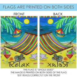 Yellow And Green Paradise Hammock Outdoor House Flag 28" X 40" 8 Yellow And Green Paradise Hammock Outdoor House Flag 28" X 40" -PatioVibe Shop dtol 1010204 4 92333.1683152514