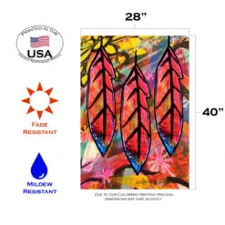 Red And Blue Flashy Feathers Outdoor House Flag 40" X 28" 7 Red And Blue Flashy Feathers Outdoor House Flag 40" X 28" -PatioVibe Shop dtol 1010208 3 28467.1683181094