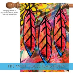 Red And Blue Flashy Feathers Outdoor House Flag 40" X 28" 9 Red And Blue Flashy Feathers Outdoor House Flag 40" X 28" -PatioVibe Shop dtol 1010208 5 49687.1683181095