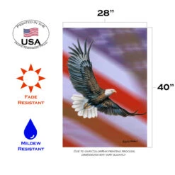 Brown And White Patriotic Eagle Outdoor House Flag 40" X 28" 7 Brown And White Patriotic Eagle Outdoor House Flag 40" X 28" -PatioVibe Shop dtol 1010229 3 35578.1683197022