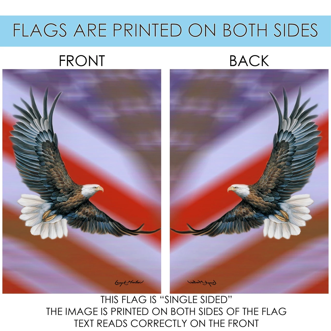 Brown And White Patriotic Eagle Outdoor House Flag 40" X 28" 4 Brown And White Patriotic Eagle Outdoor House Flag 40" X 28" - Image 4