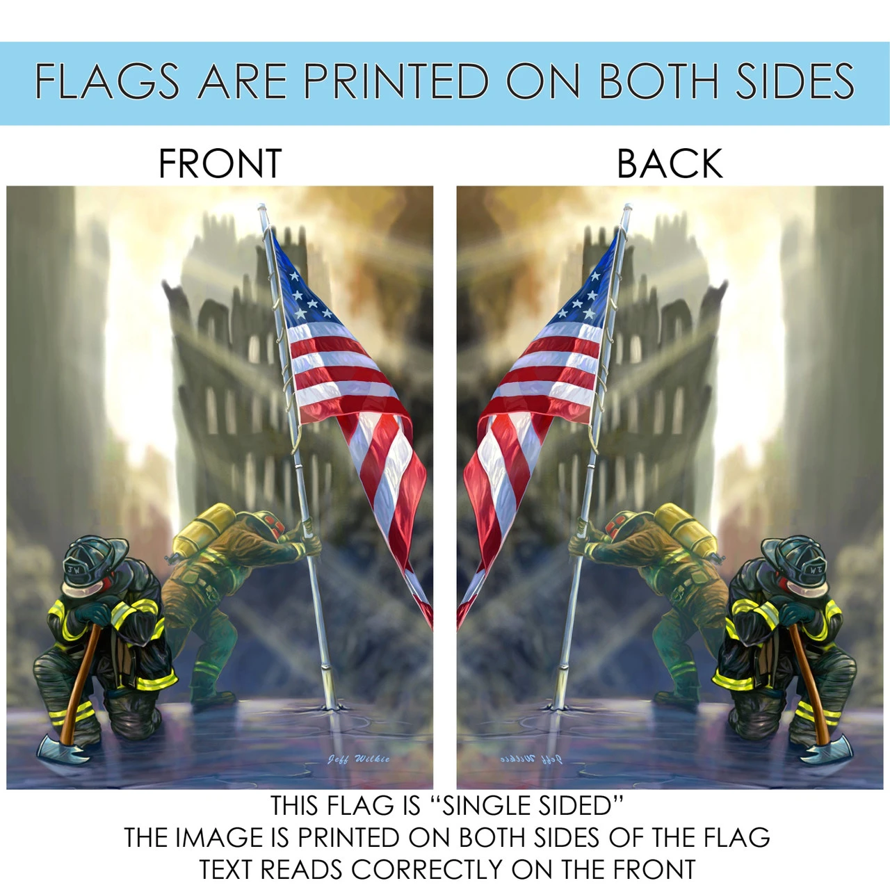 American Heroes Patriotic Outdoor House Flag 40" X 28" 4 American Heroes Patriotic Outdoor House Flag 40" X 28" - Image 4