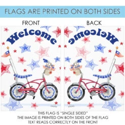White And Blue Patriotic Bicycle Cruiser Outdoor House Flag 28" X 40" 8 White And Blue Patriotic Bicycle Cruiser Outdoor House Flag 28" X 40" -PatioVibe Shop dtol 1010263 4 66307.1683254239